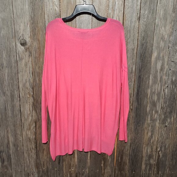 H&M Women's M Pink Tunic Sweater Lightweight Top Long Sleeve - Picture 5 of 6
